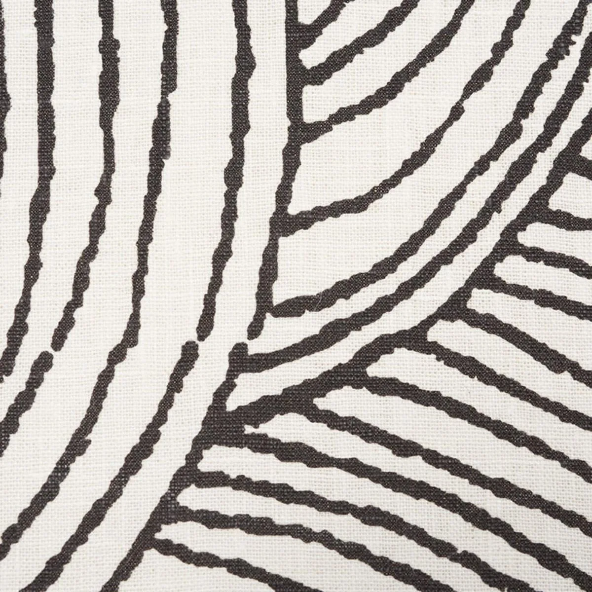 Schumacher 178711 Freeform Black fabric swatch