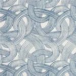 Schumacher 178710 Freeform Blue fabric swatch