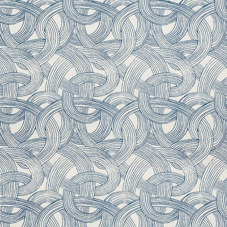 Schumacher 178710 Freeform Blue fabric swatch