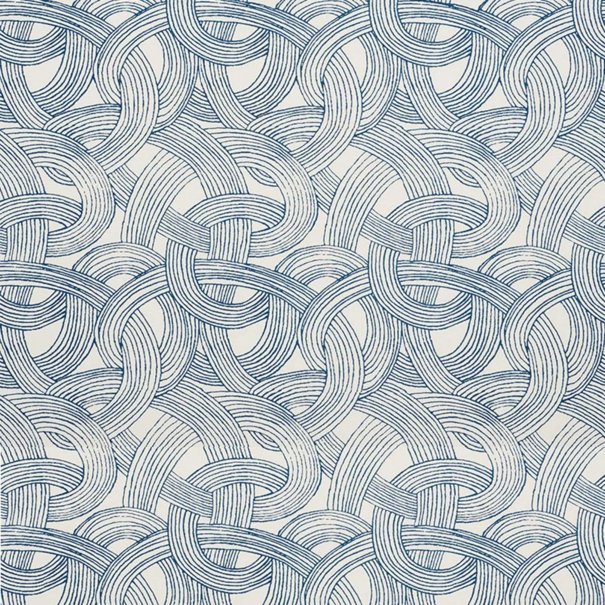 Schumacher 178710 Freeform Blue fabric swatch