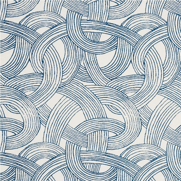 Schumacher 178710 Freeform Blue fabric swatch