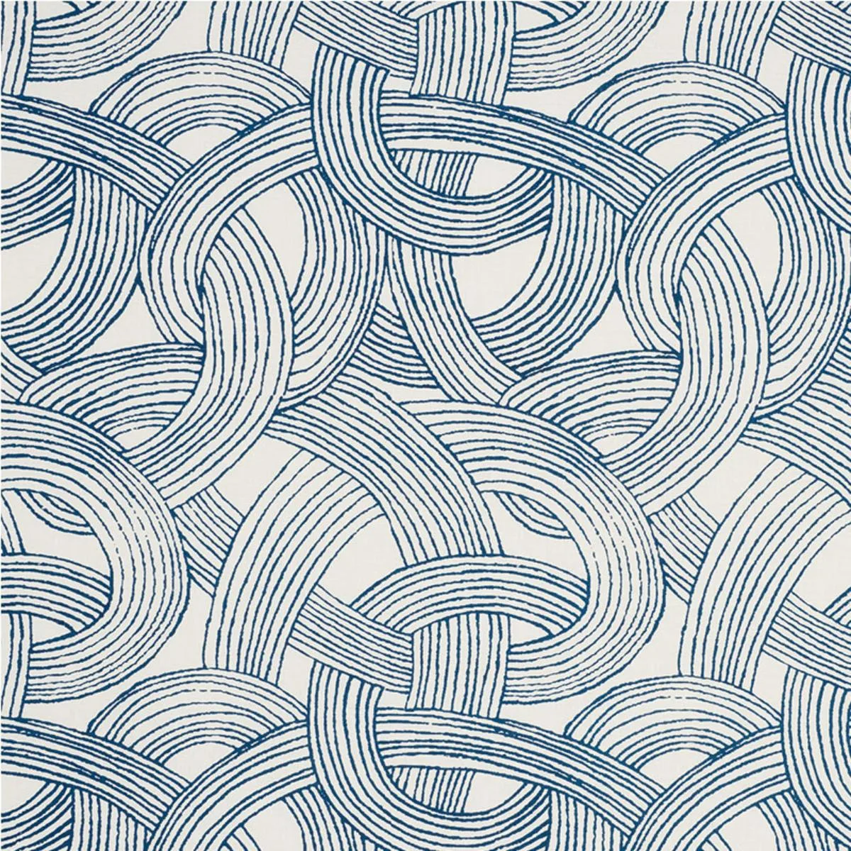 Schumacher 178710 Freeform Blue fabric swatch