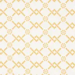 Schumacher 178311 Fretwork Flower Saffron fabric swatch
