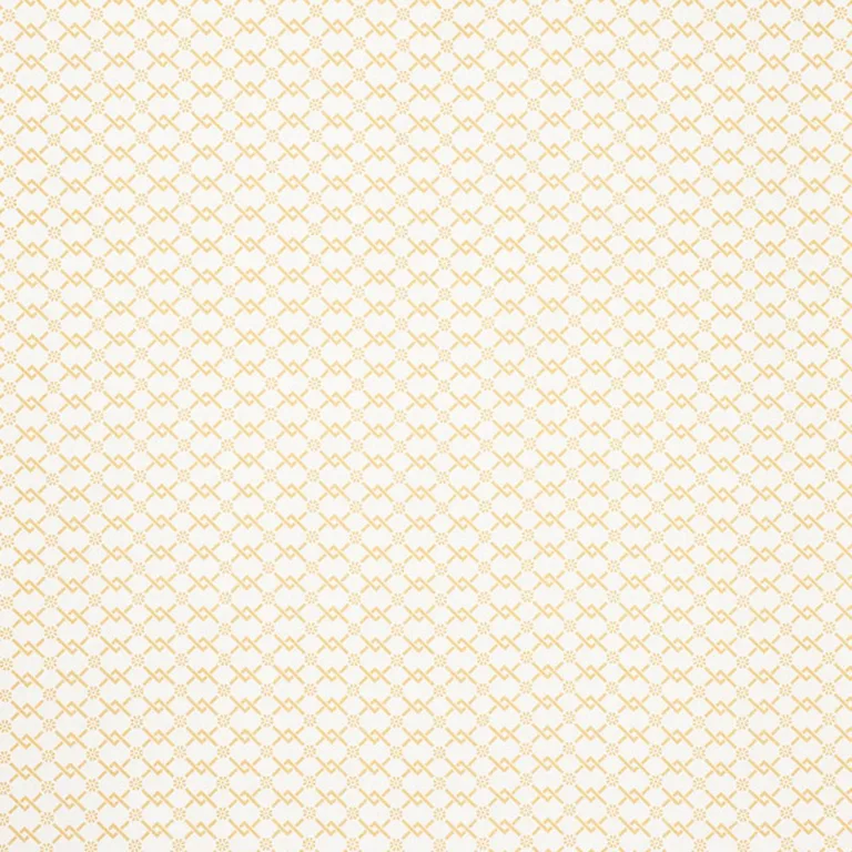 Schumacher 178311 Fretwork Flower Saffron fabric swatch