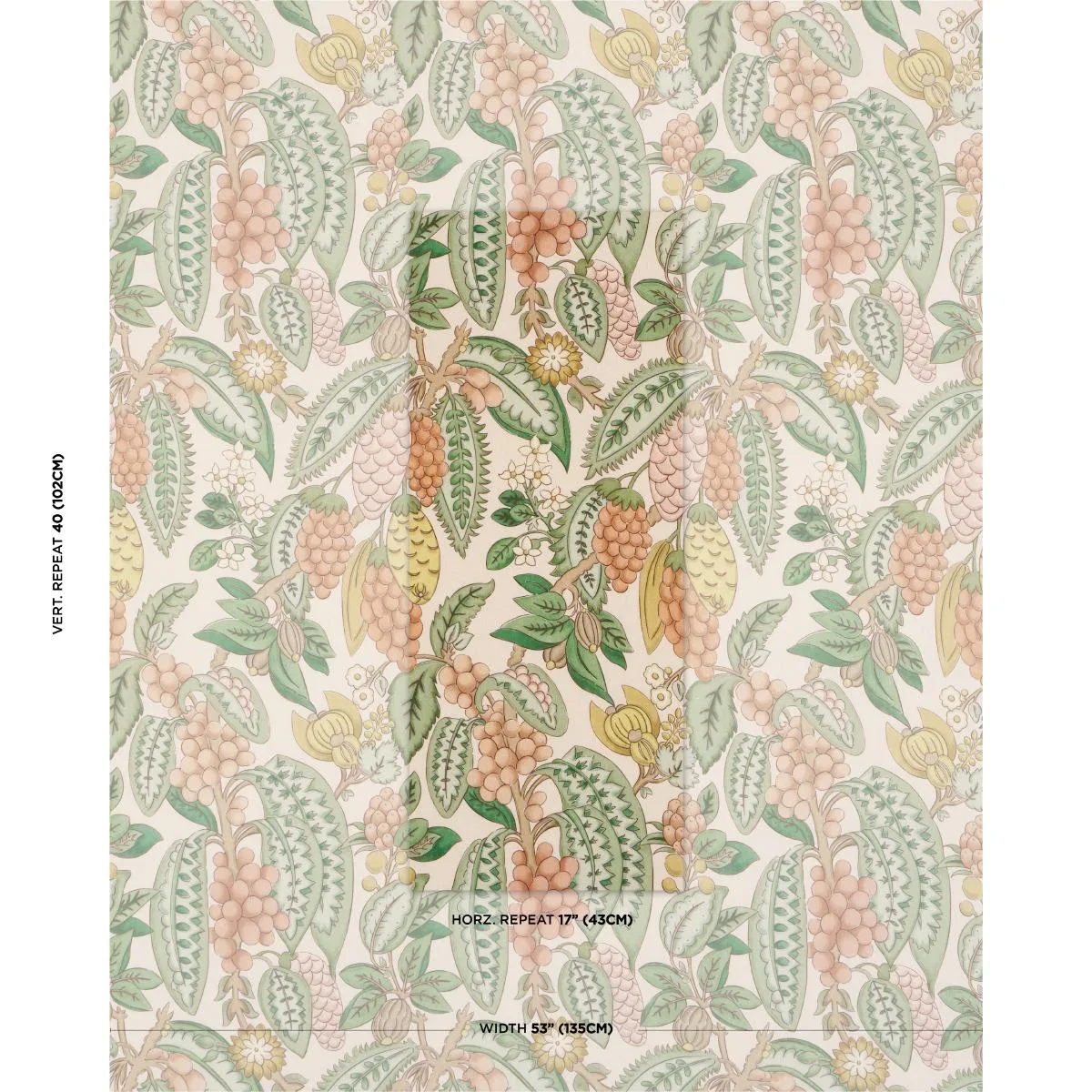 Schumacher 182482 Fruits De Saison Apricot fabric swatch