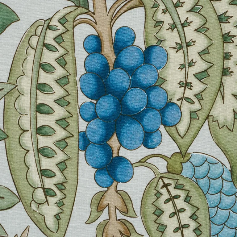 Schumacher 182481 Fruits De Saison Kiwi fabric swatch