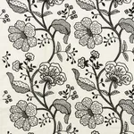 Schumacher 70812 Full Bloom Embroidery Ink fabric swatch
