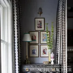 Schumacher 176250 Full Circle Faded Black fabric swatch