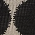 Schumacher 177095 Fuzz Black & Natural fabric swatch