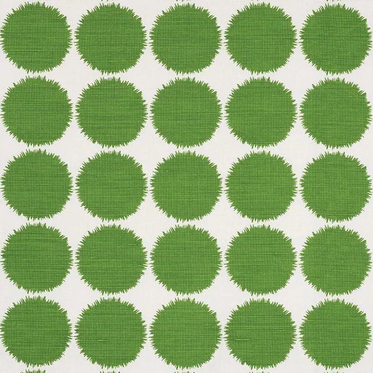 Schumacher 177091 Fuzz Green fabric swatch