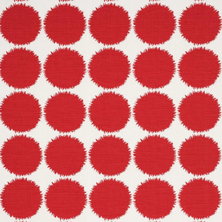 Schumacher 177093 Fuzz Red fabric swatch