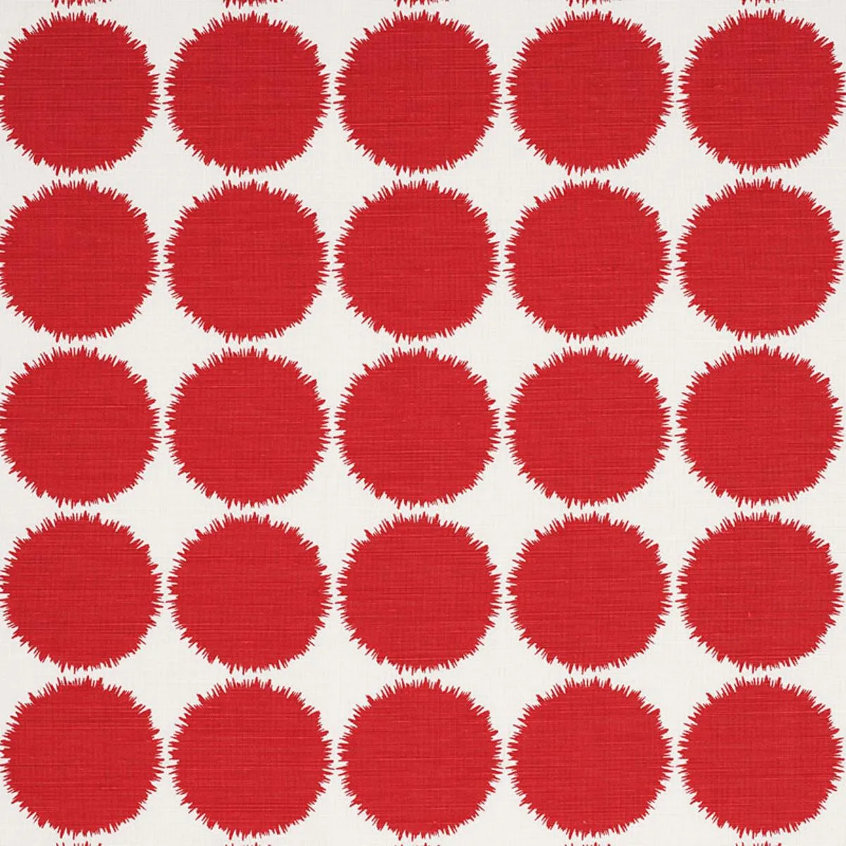 Schumacher 177093 Fuzz Red fabric swatch