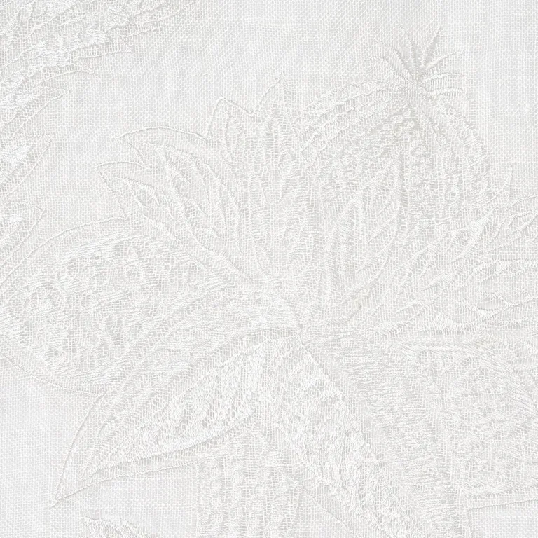 Schumacher 67700 Gabriella Embroidered Sheer Ivory fabric swatch