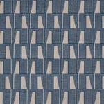 Schumacher 86420 Gaetan Performance Indigo fabric swatch