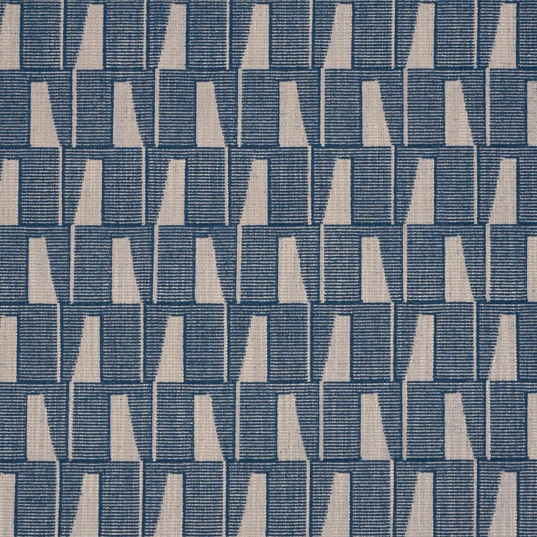 Schumacher 86420 Gaetan Performance Indigo fabric swatch