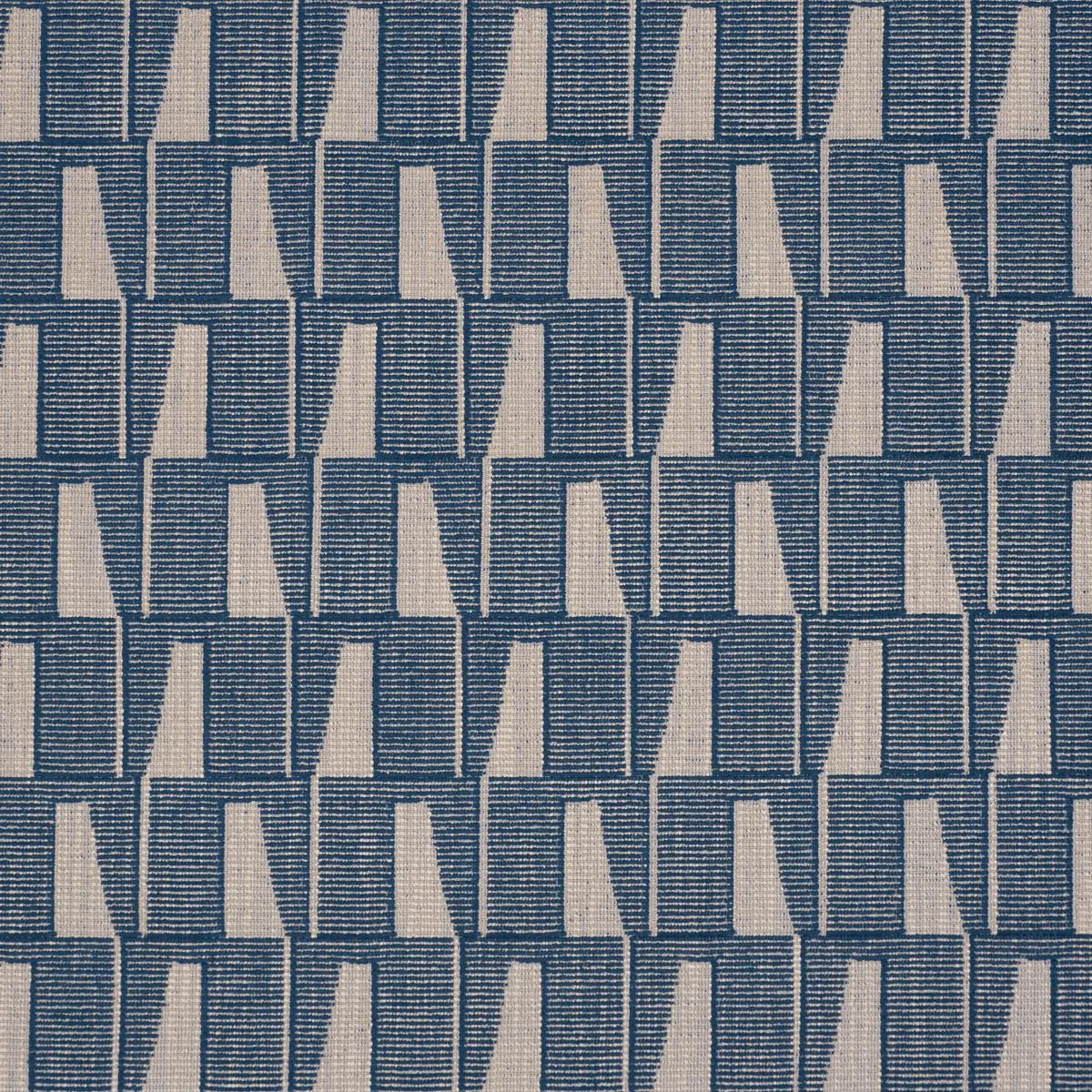 Schumacher 86420 Gaetan Performance Indigo fabric swatch