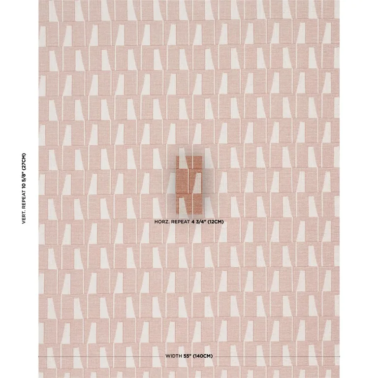 Schumacher 86422 Gaetan Performance Terracotta fabric swatch