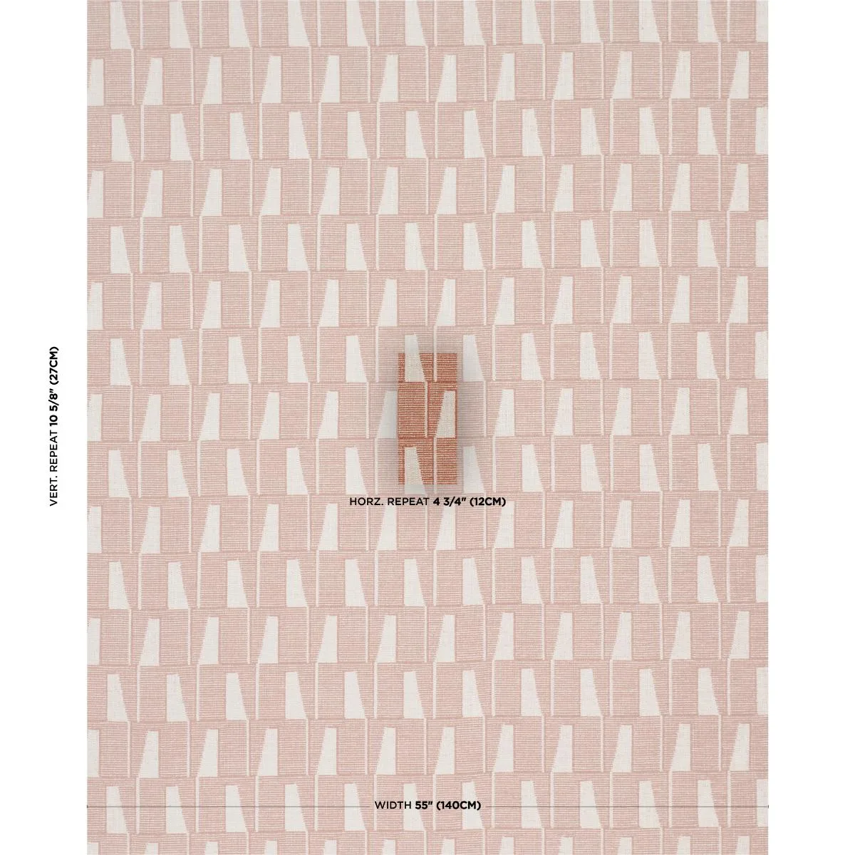 Schumacher 86422 Gaetan Performance Terracotta fabric swatch