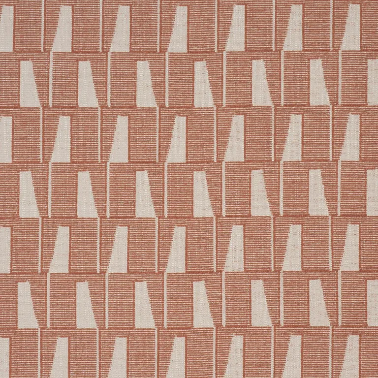 Schumacher 86422 Gaetan Performance Terracotta fabric swatch