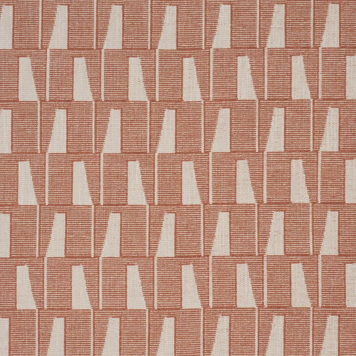 Schumacher 86422 Gaetan Performance Terracotta fabric swatch