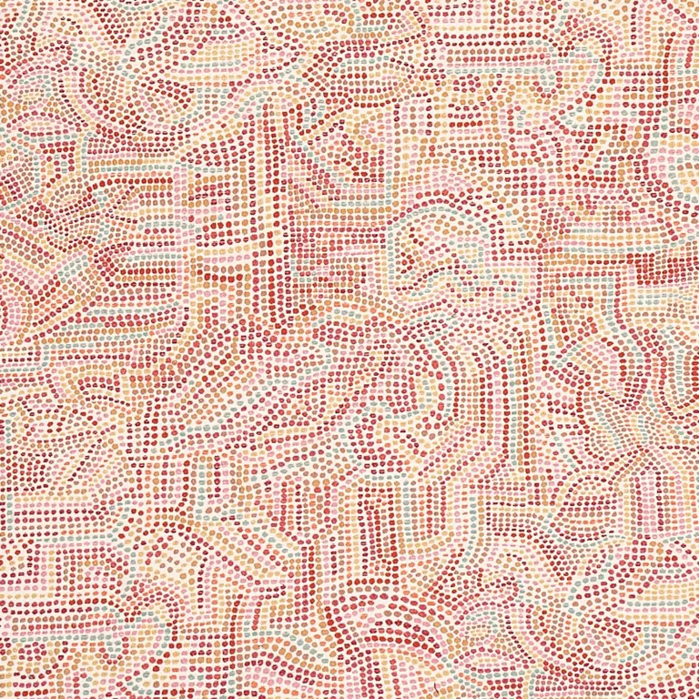 Schumacher 79871 Galina Pink fabric swatch