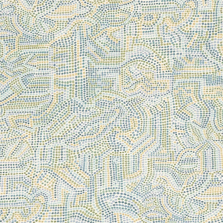 Schumacher 79870 Galina Sky fabric swatch