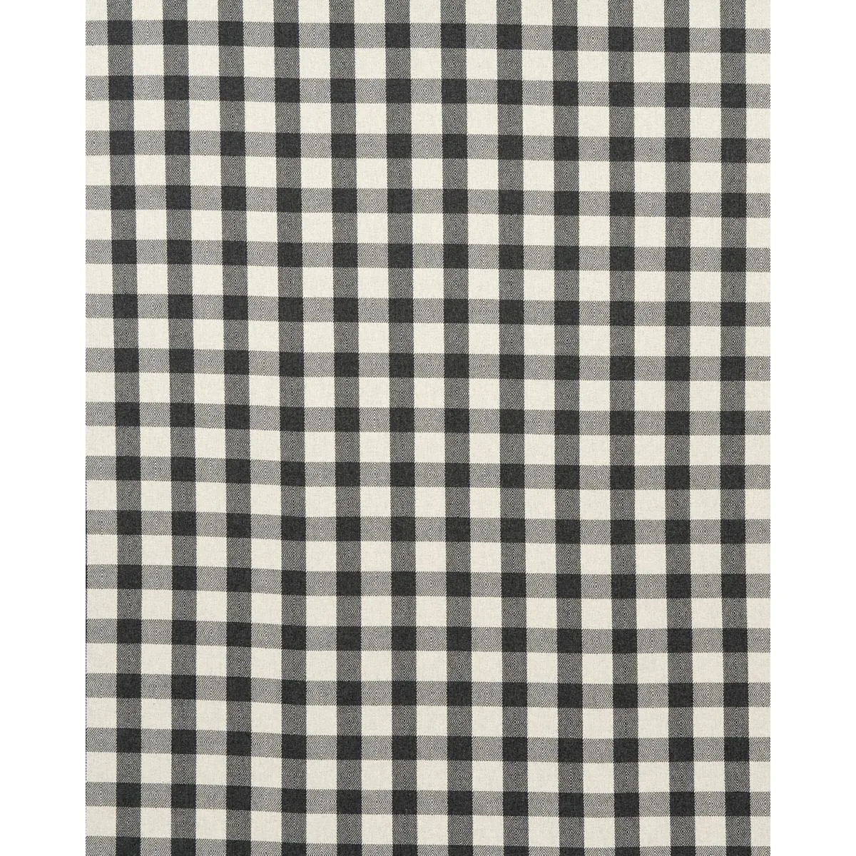 Schumacher 81612 Galt Wool Check Charcoal fabric swatch