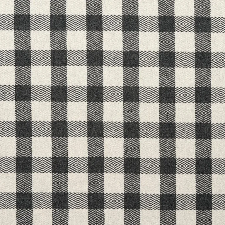 Schumacher 81612 Galt Wool Check Charcoal fabric swatch