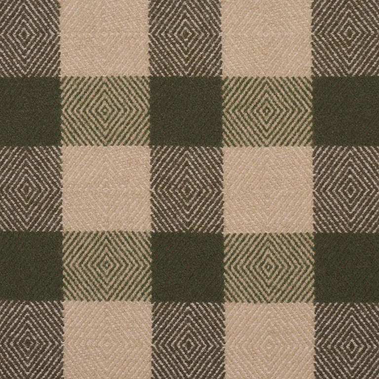 Schumacher 81614 Galt Wool Check Hunter fabric swatch