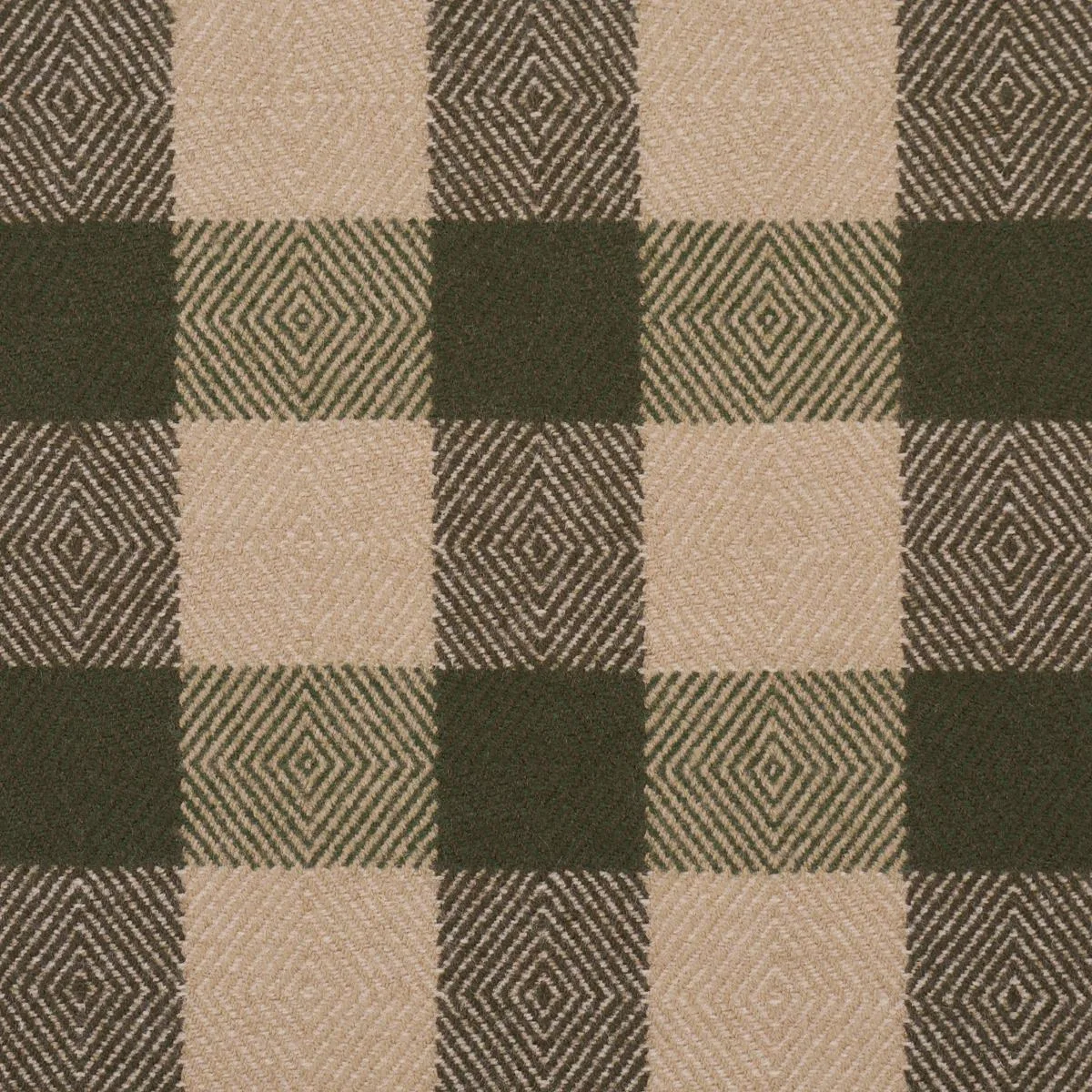 Schumacher 81614 Galt Wool Check Hunter fabric swatch