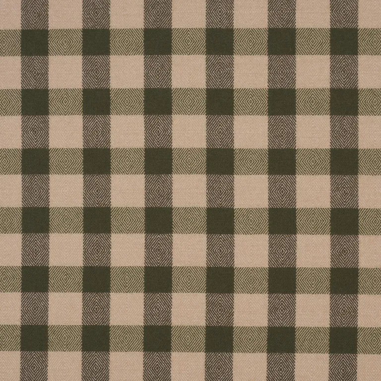 Schumacher 81614 Galt Wool Check Hunter fabric swatch