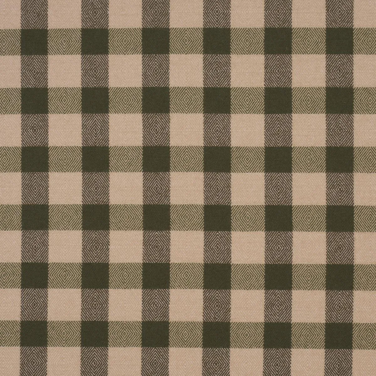 Schumacher 81614 Galt Wool Check Hunter fabric swatch