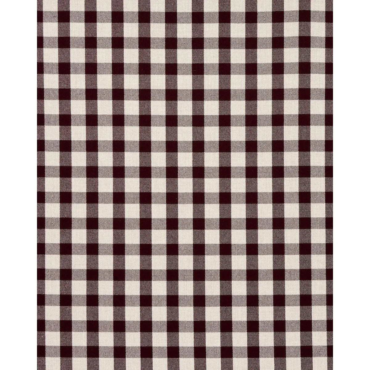 Schumacher 81613 Galt Wool Check Plum fabric swatch