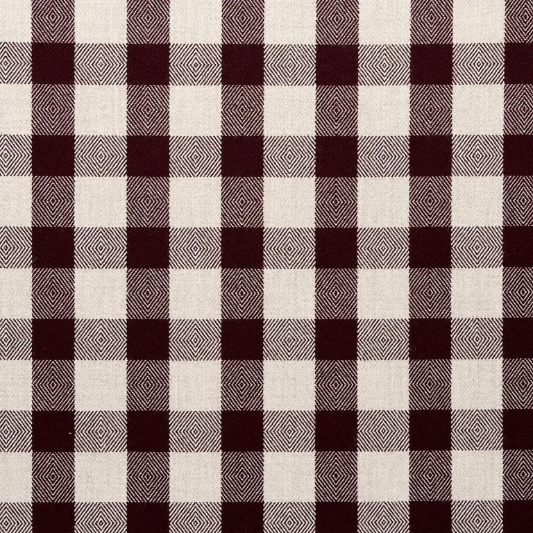 Schumacher 81613 Galt Wool Check Plum fabric swatch