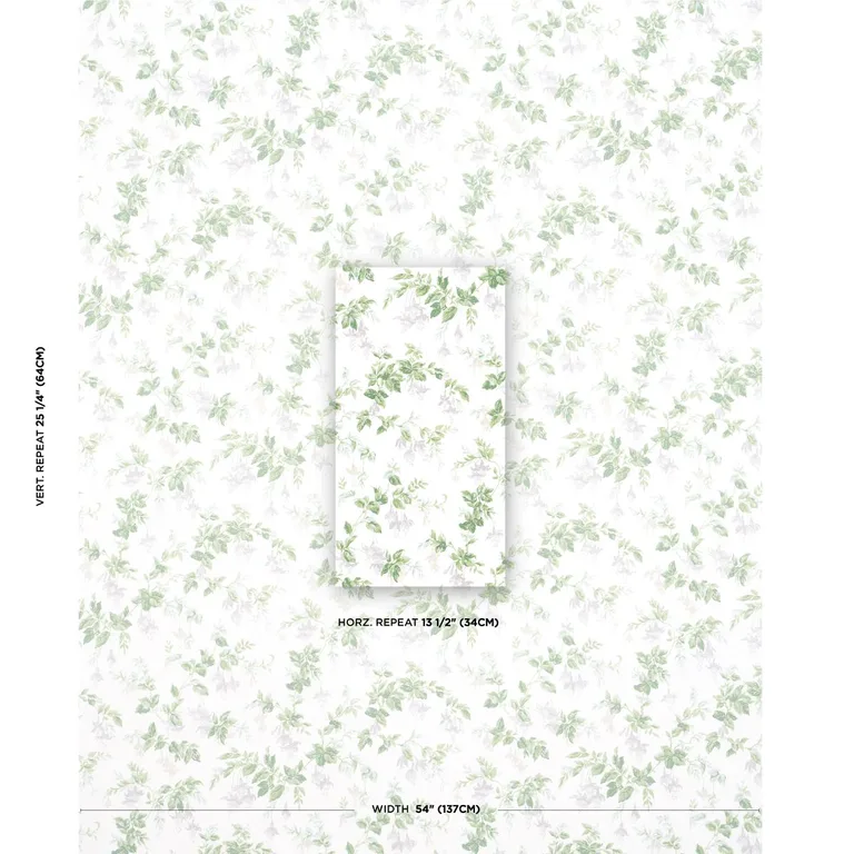 Schumacher 178682 Garden Gate Chintz Grey fabric swatch