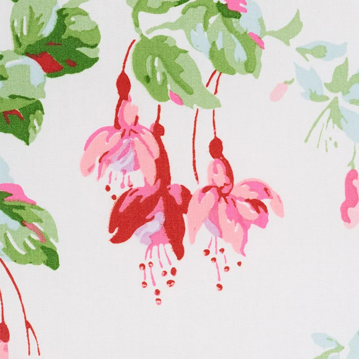 Schumacher 178681 Garden Gate Chintz Magenta fabric swatch