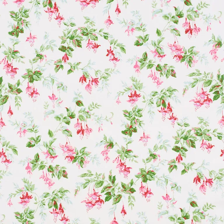 Schumacher 178681 Garden Gate Chintz Magenta fabric swatch