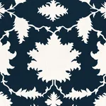 Schumacher 175033 Garden Of Persia Bleu Marine fabric swatch