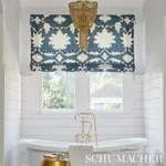 Schumacher 175033 Garden Of Persia Bleu Marine fabric swatch