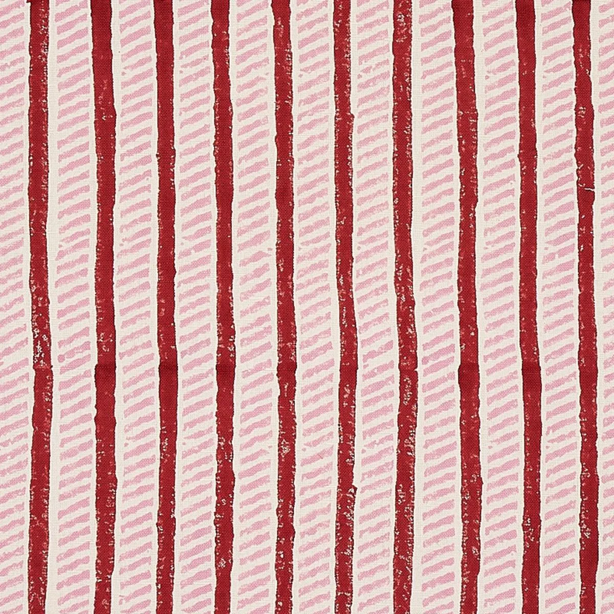 Schumacher 179762 Garden Path Hand Block Print Iron & Rose fabric swatch