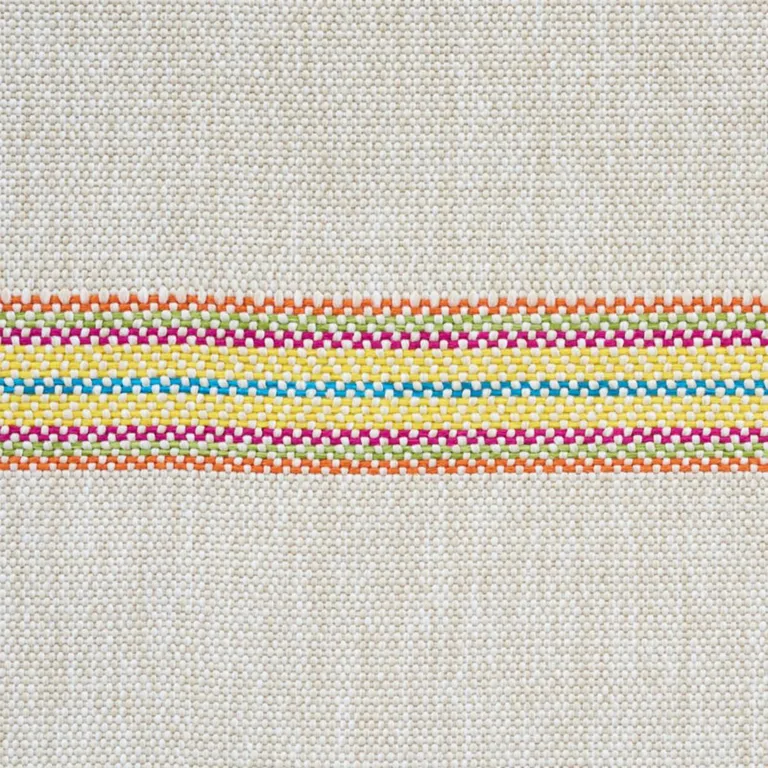 Schumacher 75971 Garden Stripe Indoor/Outdoor Marigold fabric swatch
