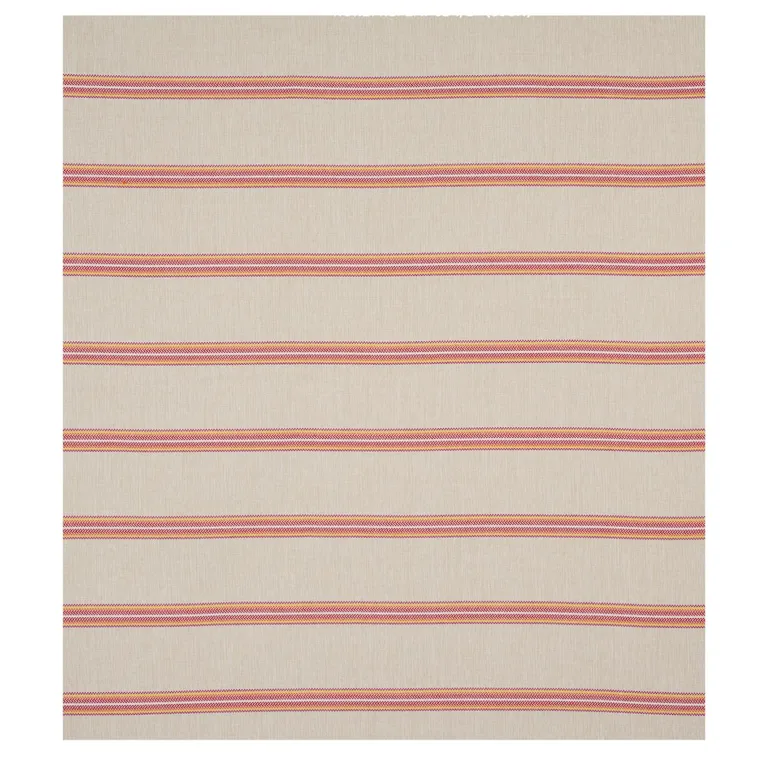 Schumacher 75974 Garden Stripe Indoor/Outdoor Red fabric swatch