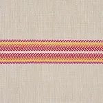 Schumacher 75974 Garden Stripe Indoor/Outdoor Red fabric swatch
