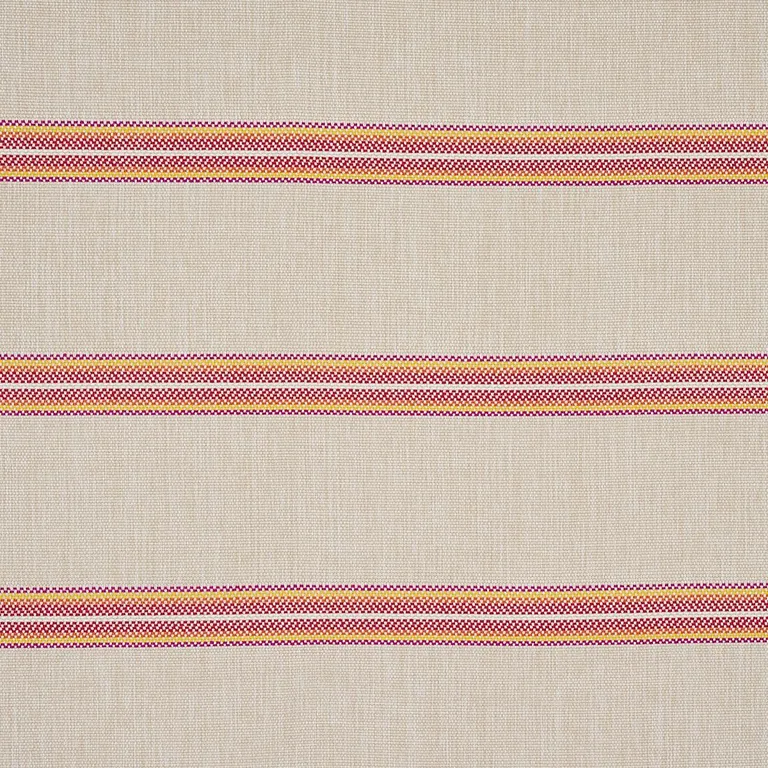 Schumacher 75974 Garden Stripe Indoor/Outdoor Red fabric swatch
