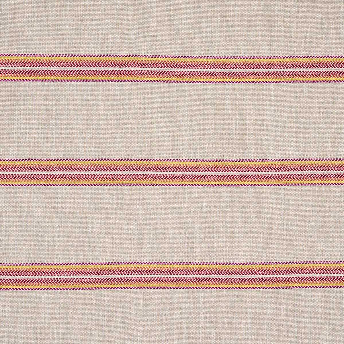 Schumacher 75974 Garden Stripe Indoor/Outdoor Red fabric swatch