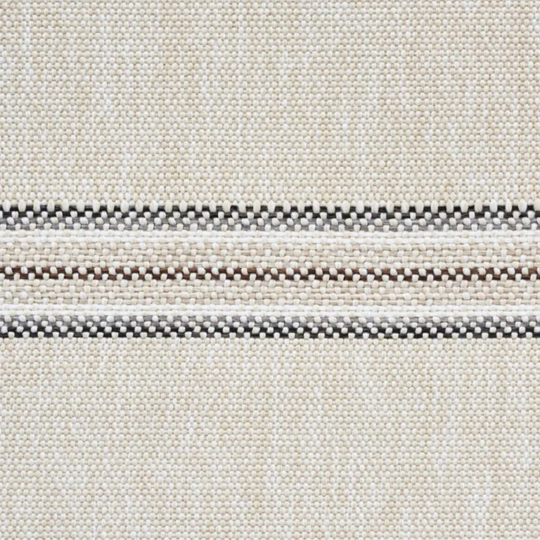 Schumacher 75972 Garden Stripe Indoor/Outdoor Stone fabric swatch