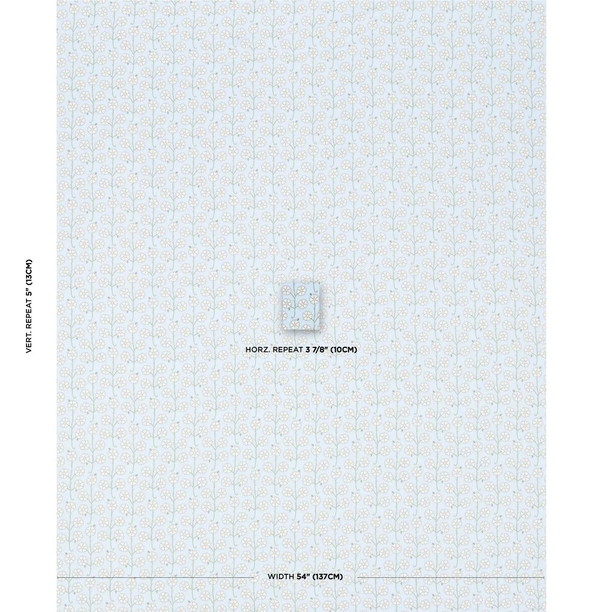 Schumacher 181400 Gardenia Egg Blue fabric swatch