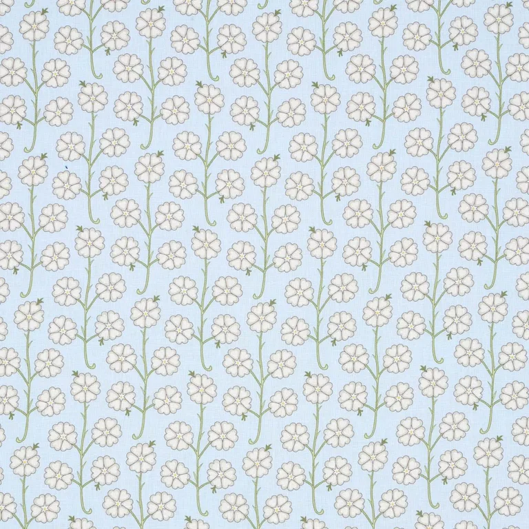 Schumacher 181400 Gardenia Egg Blue fabric swatch