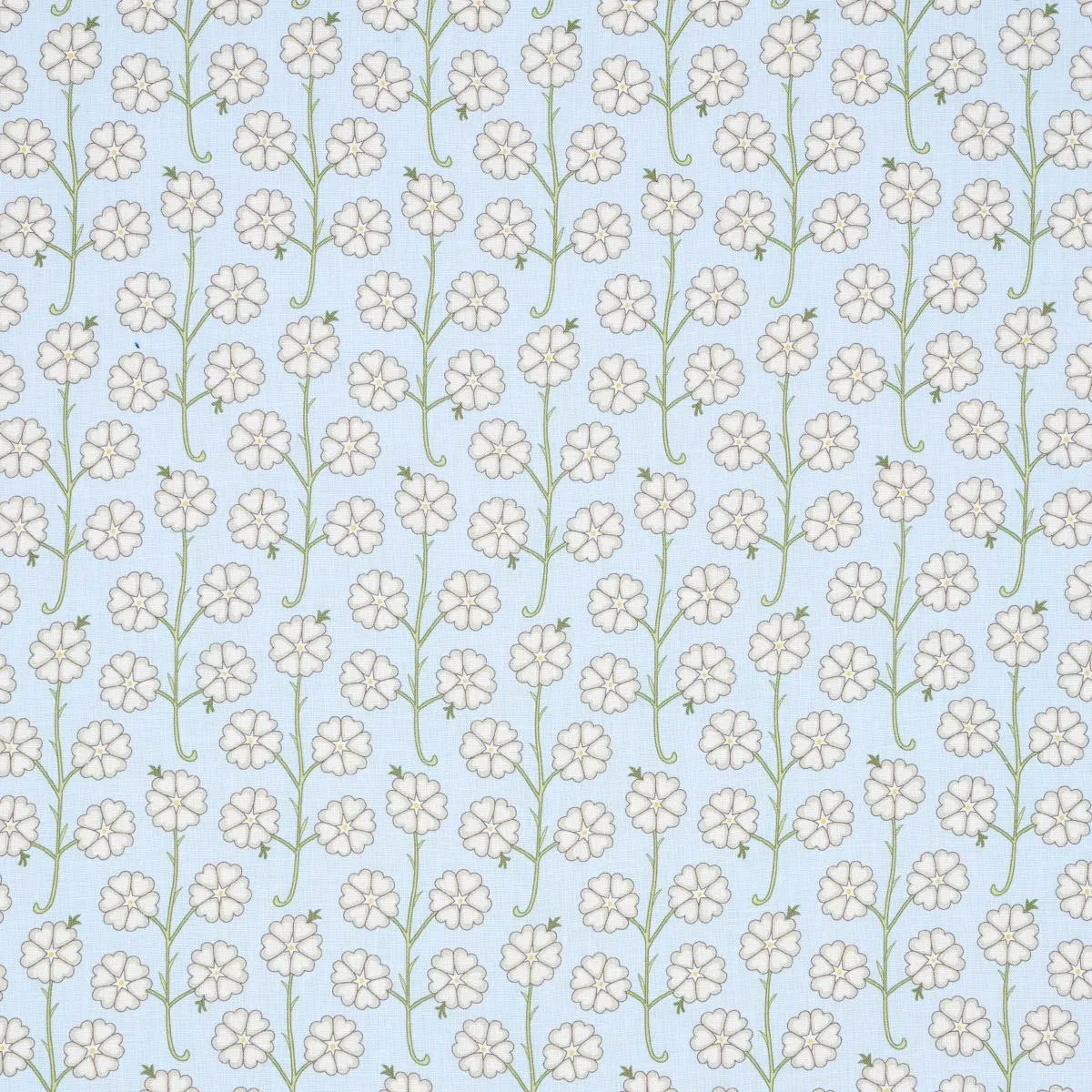 Schumacher 181400 Gardenia Egg Blue fabric swatch