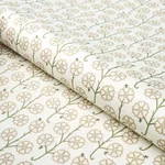 Schumacher 181402 Gardenia Flax fabric swatch